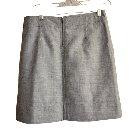 Elevenses Anthropologie Gray Heathered Pleated Wool Mini skirt Size 6 - Picture 2 of 11